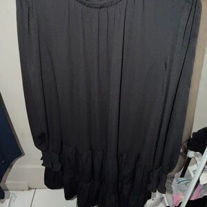 NWT Black Ruffle Hem Dress